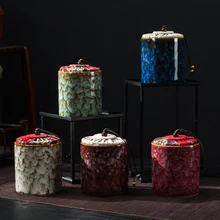 Винтажный домашний декоративный фарфор чай caddy японский стиль керамическая кухня путешествия чай аксессуары китайское хранение чая контейнеры с крышкой