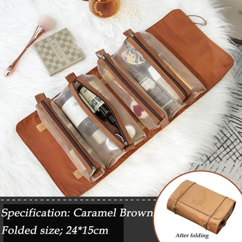 

Women's Multifunction Travel Cosmetic Bag，Toiletries Organizer Portable Necessities Wash Bags,Multi-pocket Makeup Bag 2020 New