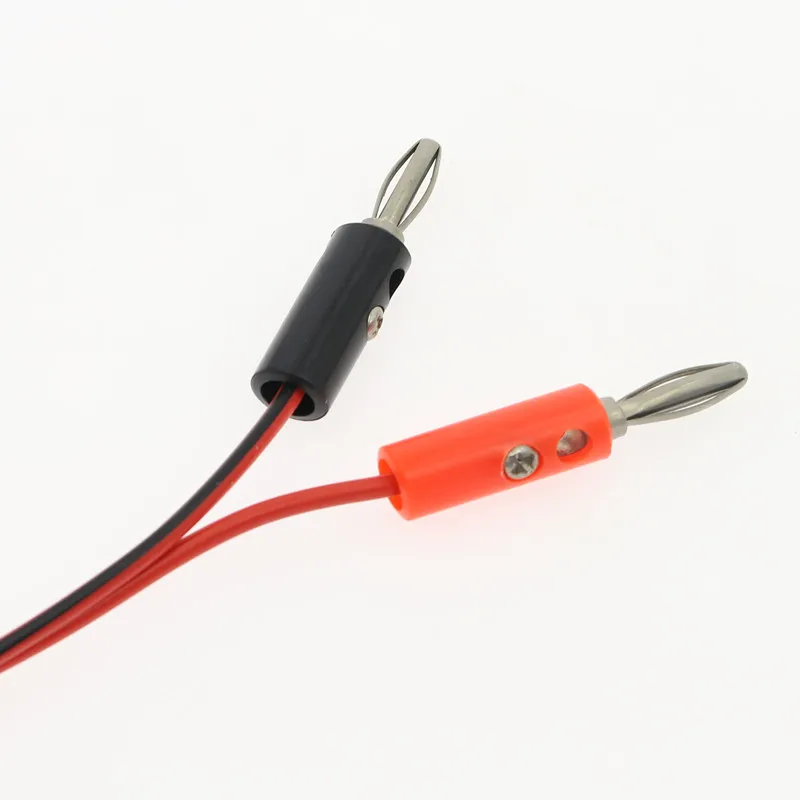 Dual Banana Plug-Alligator Clip Probe Test Silicone Lead Multimeter Cable Length 1 M