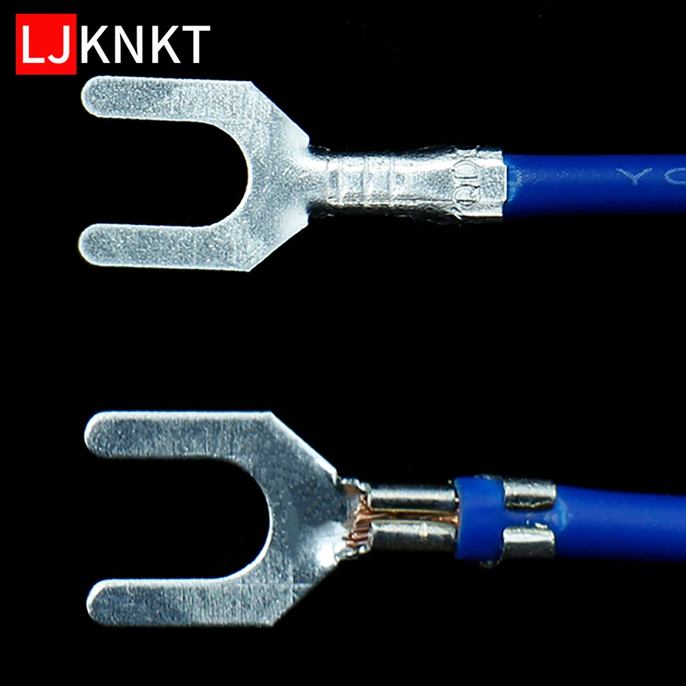

Y wound connector plug General spring insert edge wire crimping terminal quick simple pliers Insulated Cable Fork type plating