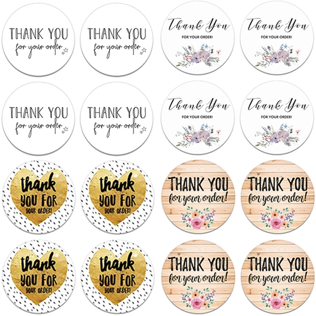 Grazie adesivi grazie per il tuo ordine etichette per le piccole imprese  Decor per piccolo negozio regalo busta adesivo sigillante - AliExpress