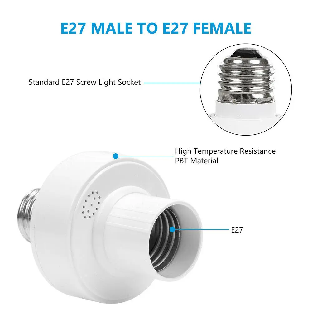 Remote Control Lamp Socket E27 Bulb Base Wireless Light Switch Kit AC180-250V F 