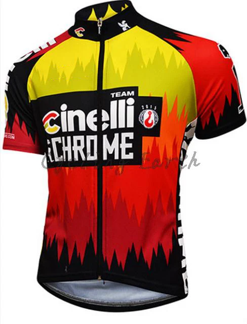 only jersey Cinelli летний мужской комплект с коротким рукавом Майки для велоспорта нагрудник шорты рубашка комплект одежды MTB велосипед ropa ciclismo дышащая одежда для велосипедистов - Цвет: only jersey