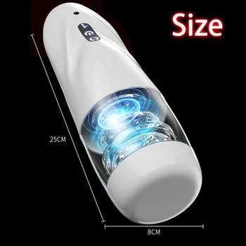 Automatic Masturbator for Men with Vacuum for Sex Blowjob Pocket Pussy Rotating Cup Male Penis Exercise Masturbation Hands Free