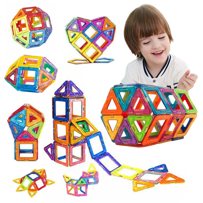 50Pcs Magnetic Building Blocks Construction Children Toys Educational with Box 