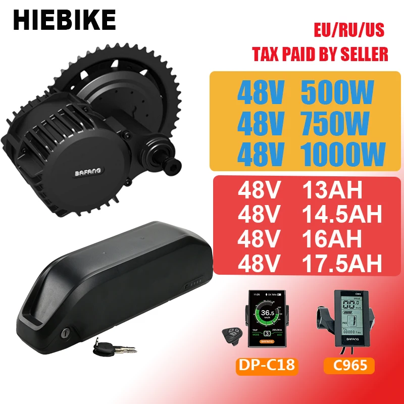 Фара для электровелосипеда в 48v Батарея с двигатель bafang 500/750/1000W BBS02 BBSHD 48V 13/14.