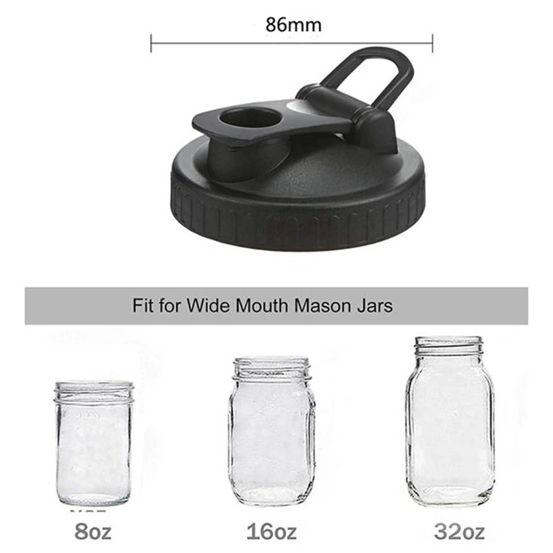 4 шт широкий рот Мейсон Jar флип многоразовые крышки для хранения залить крышки с герметичным силиконовым уплотнением для Мейсон/мяч/консервные банки