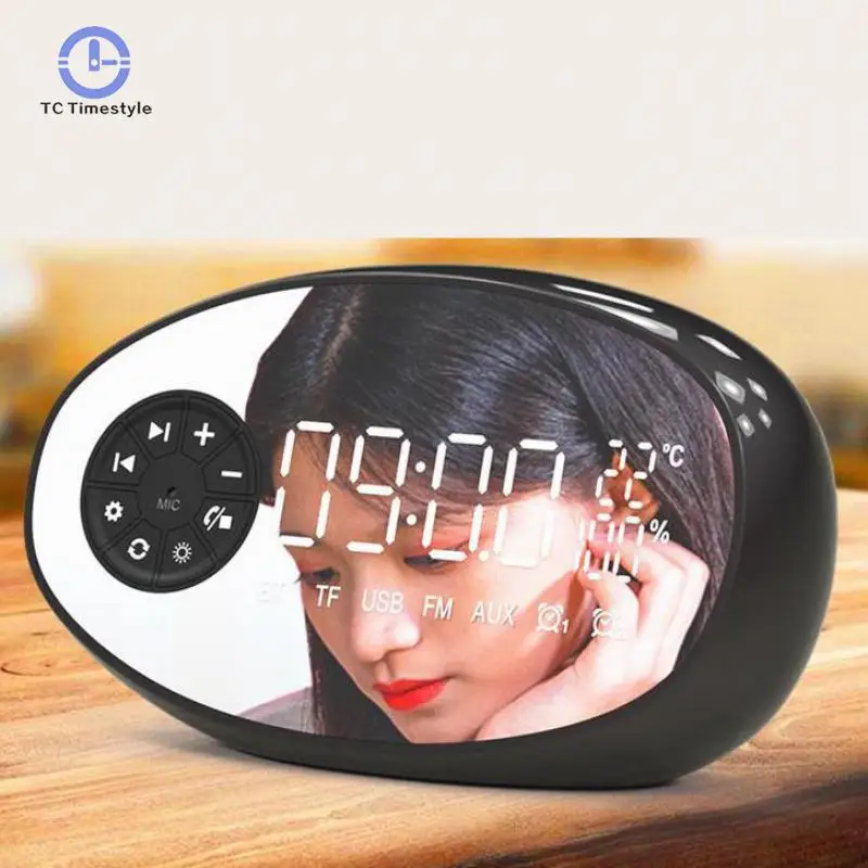Умный будильник Bluetooth динамик температура Радио электронный будильник многофункциональные часы беспроводной сабвуфер