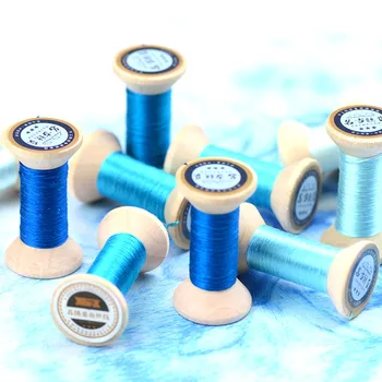 

Small roll household Sewing Threads Spools /hand stitching embroidery thread/thread-silk embroidery line/lake blue