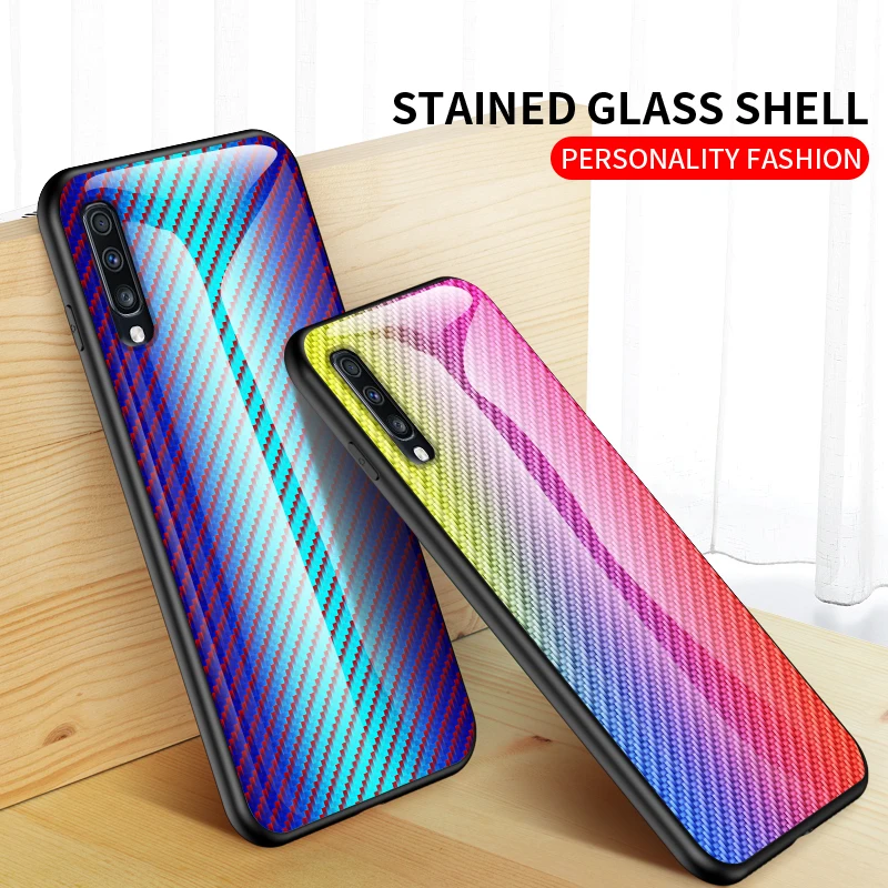 Fashion Gradient Tempered Glass Case For Samsung Galaxy S10 S10E S10 Lite S10 5G S10 S9 S8 Plus Case Protective Shell Back Cover