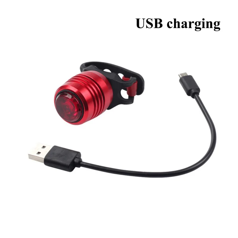 USB Водонепроницаемый велосипед Велоспорт велосипед передний задний шлем красная вспышка светильник безопасности Предупреждение лампы Велоспорт безопасности Предостережение светильник