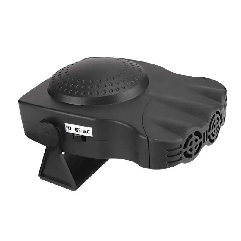 12V 150W универсальноедля автомобиля обогревателя автомобиля лобового стекла автомобиля подушка безопасности-влагоуловитель стекол зимние Авто Портативный электрическое Отопление Вентилятор - Название цвета: Черный