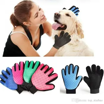 

Pet Silicone Glove Cat Grooming Gloves Dog Efficient Hair Deshedding Brush Comb Dogs Bath Clean Massage Pets Glove Hair Remove