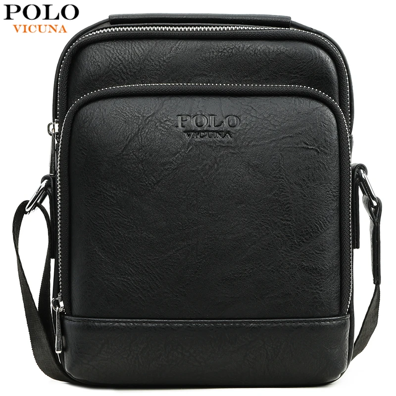 

VICUNA POLO Brand Business Man Bag High Quality Leather Cross Body Messenger Bags For Men Durable Side Shoulder Bags