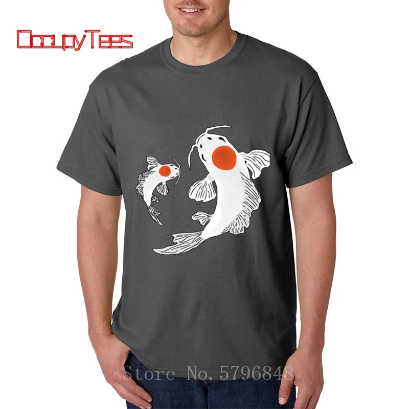 Koi Fishes/футболка для мужчин подарок на день рождения черная футболка уникальный