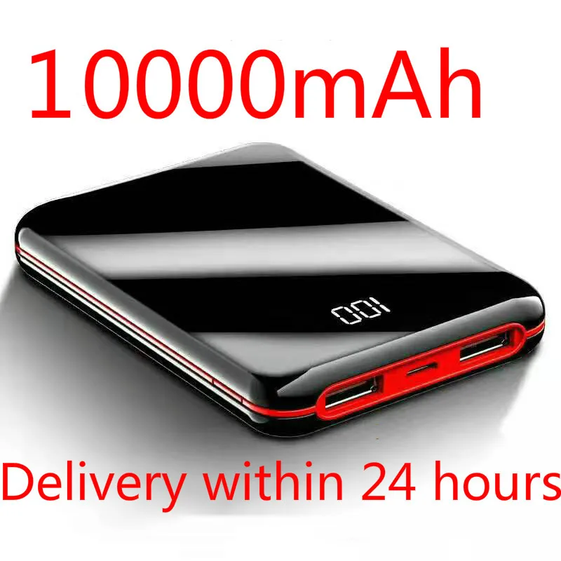 En Ligne SOODOO 10000mah batterie externe Externe chargeur de batterie Portable 2 USB LED Powerbank Chargeur de Téléphone Portable pour Xiao mi mi Iphone 8 X
