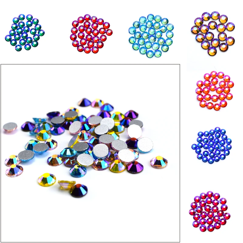 High Quality crystal non HotFix Rhinestones AB Flatback Best Glass