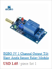 1~5PCS 5V 12V 1-Kanal-Ausgang Neigungswinkelsensor-Relaismodul Golden SW520D Kugelschalter-Neigungssensormodul für Arduino – Detail 1