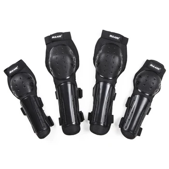 

4 Pcs Guards Elbow Pads For Skiing Protective Gears Racing Roller Skating Knee Riding Protectors Outdoor Sports