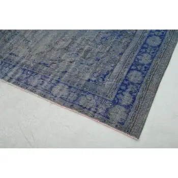 

212x311 Cm Grey Handmade Overdyed Rug-7x10 Ft