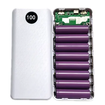 

8x18650 Battery DIY Case Power Bank Box QC3.0 Fast Charging External Backup Battery Shell