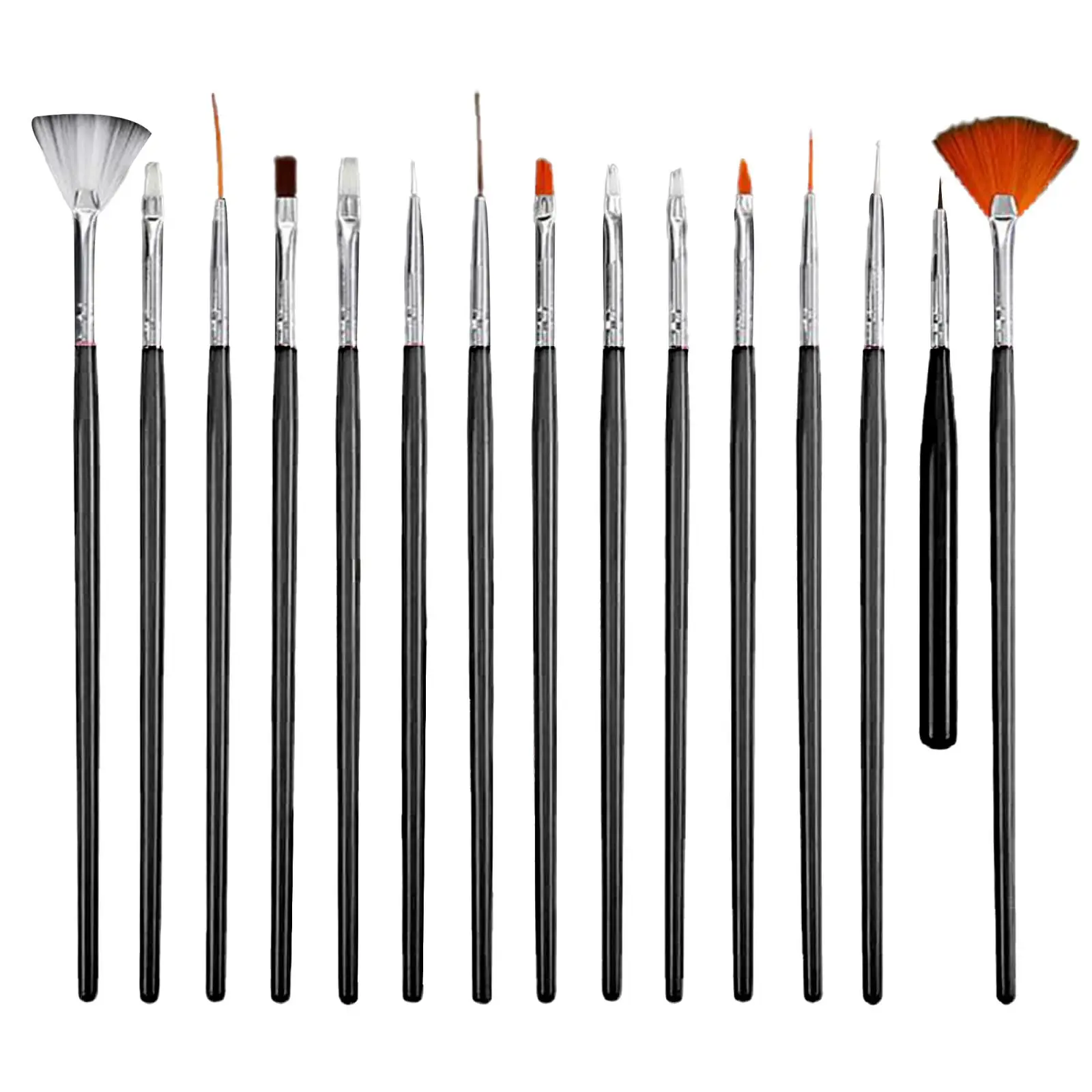 Nail Art Lines Painting Pen Brush Striper Daisy Acrylic Fan Gradient Shading UV Gel Polish Tips Flower Salon Manicure Tools