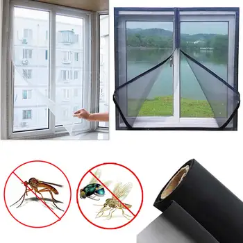

200cm*150cm/130cm*150cm DIY Flyscreen Curtain Insect Fly Mosquito Bug Window Mesh Screen L9