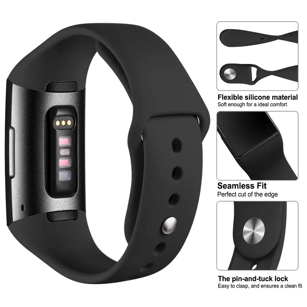 Браслет на запястье ремешок для Fitbit charge 3 smartwatch дышащий Силикон Браслет ремешок для Fit bit Charge3 часы