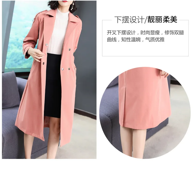 Y8461 стиль элегантный фасоли Slim Fit на шнуровке Ol средней длины пальто