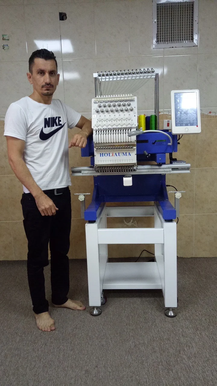 Высокое качество компьютеризированная вышивальная машина в Гуанчжоу Новая 2 головная шапка/футболка/синель вышивальная машина