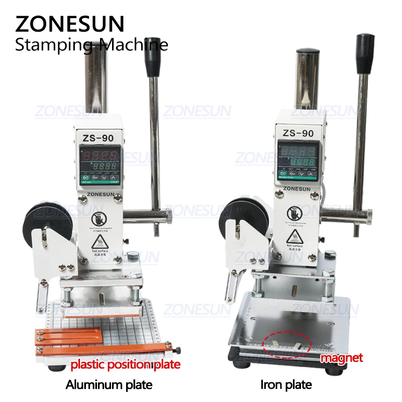 ZONESUN ZS90 новое руководство ПВХ Карта кожаная бумага горячего тиснения фольгой Бронзирующая машина для тиснения термопресс машина пробивной пресс