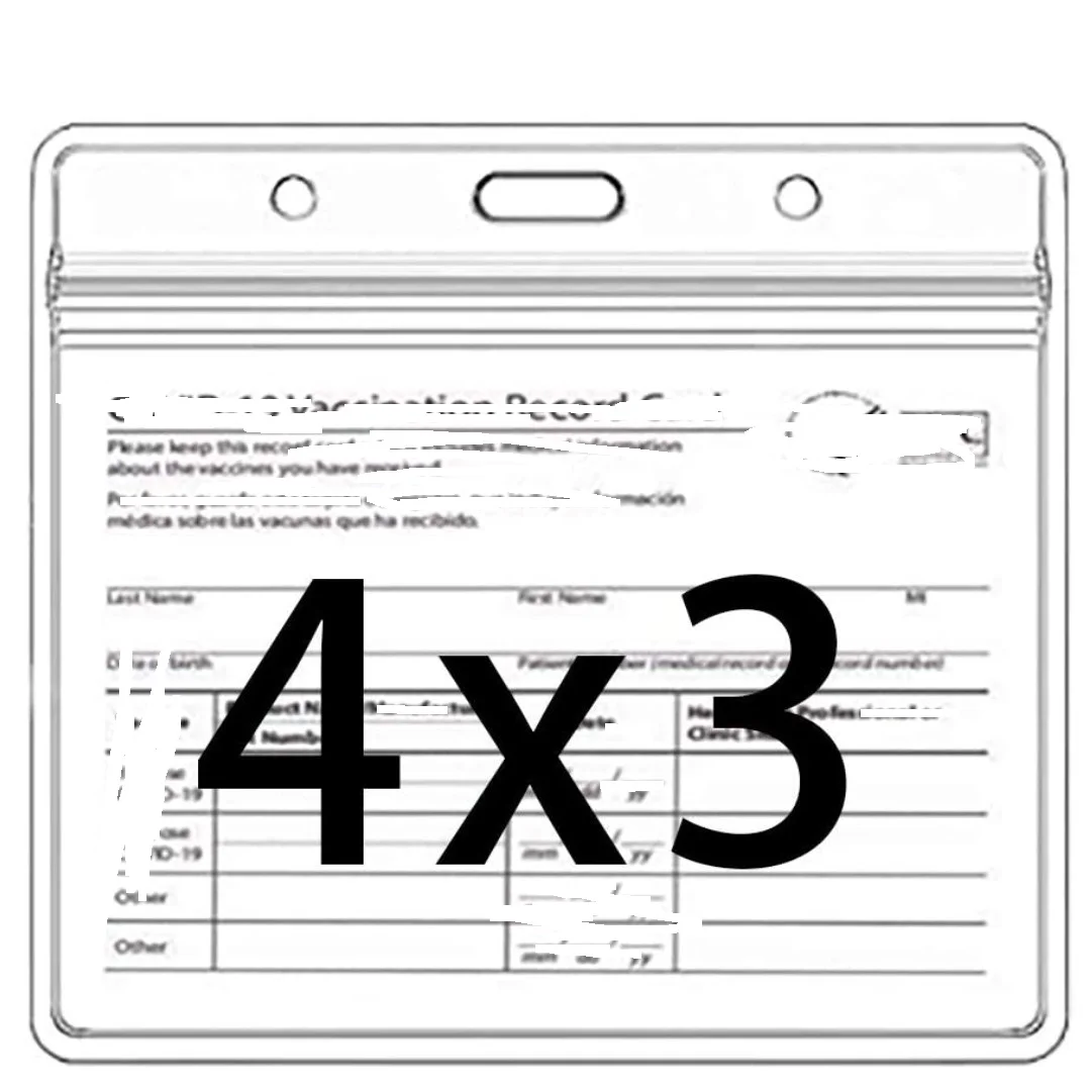 Защитная карточка для вакцинации CDC 4X3 дюйма запись иммунизации карточки