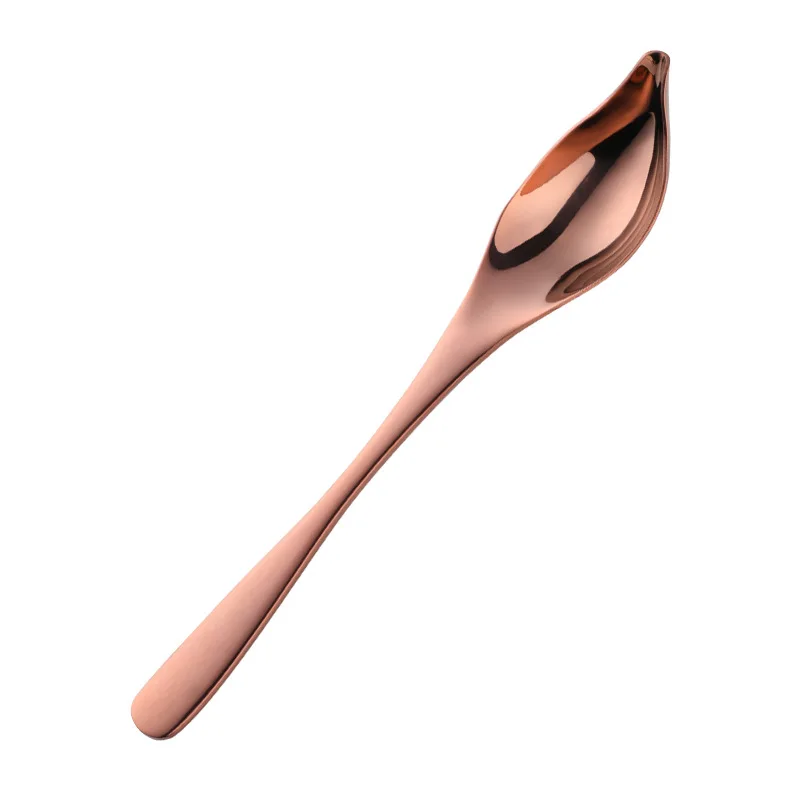 Rose gold 304 нержавеющая сталь кончик масла ложка соус ложка титановое покрытие красочные бытовой кухонный инструмент для приготовления пищи - Цвет: Rose gold