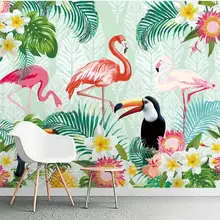 Индивидуальные тропические растения попугай Фламинго Обои для рабочего стола