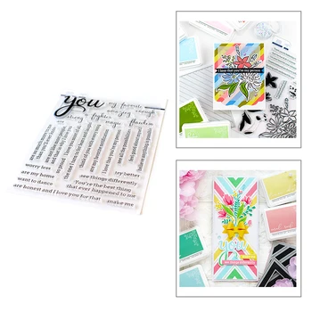 

2020 New Hot Valentine Clear Sentiment Stamps and Words Metal Cutting Dies Sets For Scrapbooking Crafts Foil Card Making