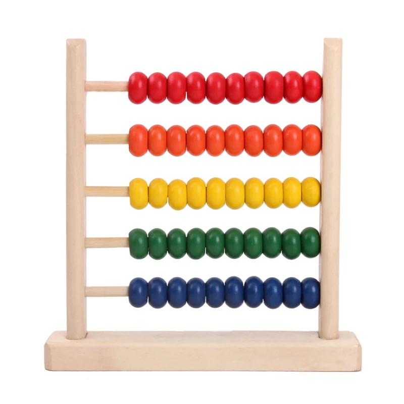 Обучающие Детские деревянные игрушечные счеты математические Обучающие игрушки счеты Монтессори бусины - Цвет: Зеленый