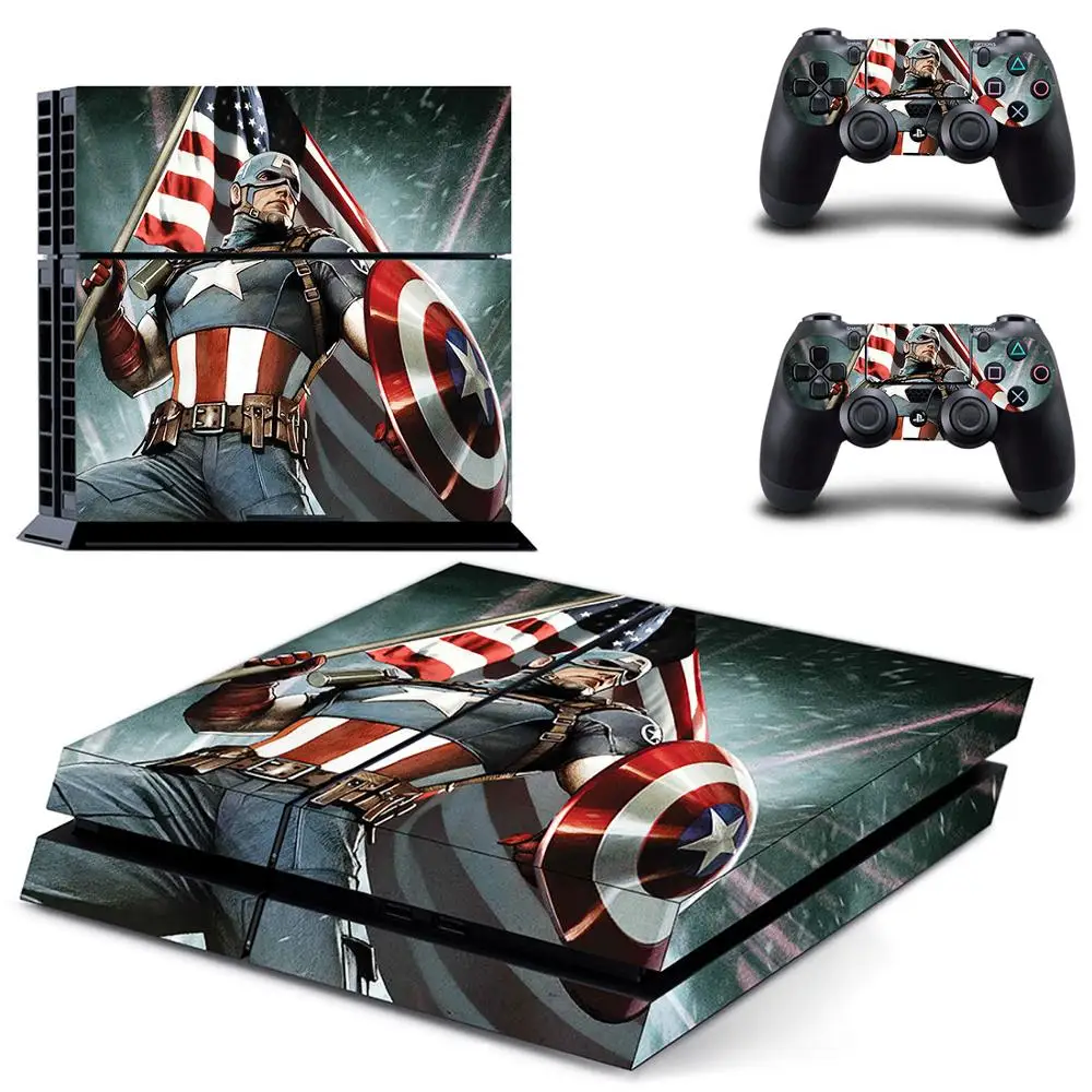 Капитан Америка PS 4 стикер игровая станция 4 наклейка s Наклейка для PS4 наклейка Pegatinas Adesivo для консоли playstation 4 и 2 контроллера