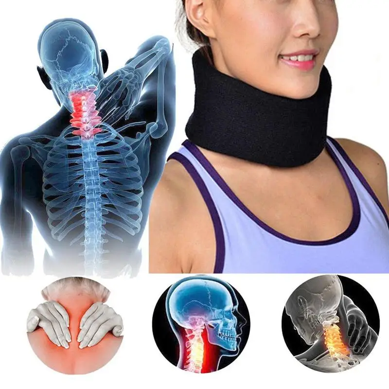 

Adjustable Neck Brace Support Medical Cervical Collar Vertebra Dislocation Fixation Soft Foam Pain Relief First Aid Neck Care