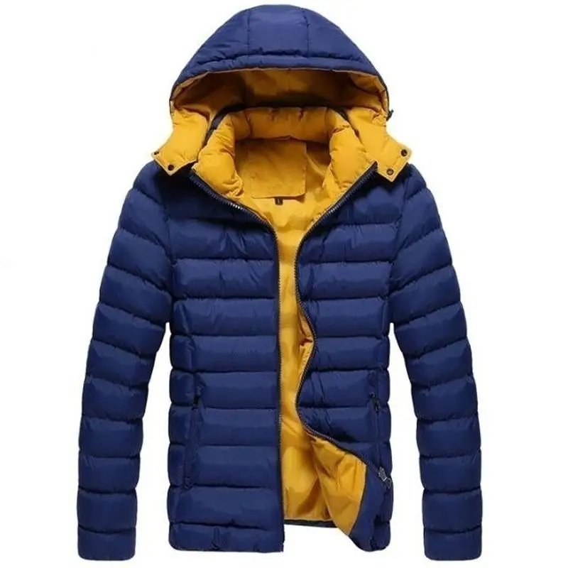 Новая зимняя мужская куртка Модная хлопковая теплая Толстая Парка мужская повседневная верхняя одежда ветровки с капюшоном брендовая одежда размера плюс 4XL
