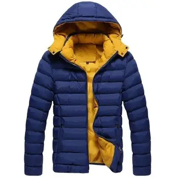 

New Winter Men Jacket Fashion Cotton Thermal Thick Parkas Male Casual Outwear Windbreaker Hoodies Brand Clothing plus size 4XL