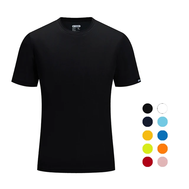 Brand SANHENG Men Summer Casual Outdoor T Shirt Men Sports T Shirt Plus Size Sport Fast