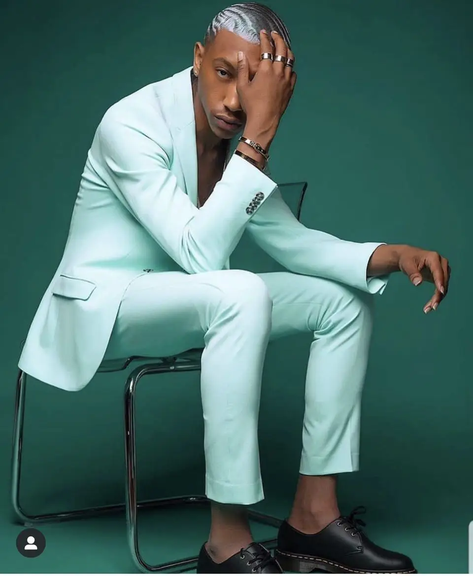 Traje de esmoquin de moda para hombre, chaqueta + Pantalones, chaqueta de fiesta, color verde ajustada, traje de boda, para novio, 2 piezas