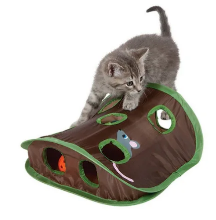 Intelligence Toy Bell-Tent Mouse Mice Game Pets Pet-Cat Active Kitten 9-Hole cats-Playing-Tunnel