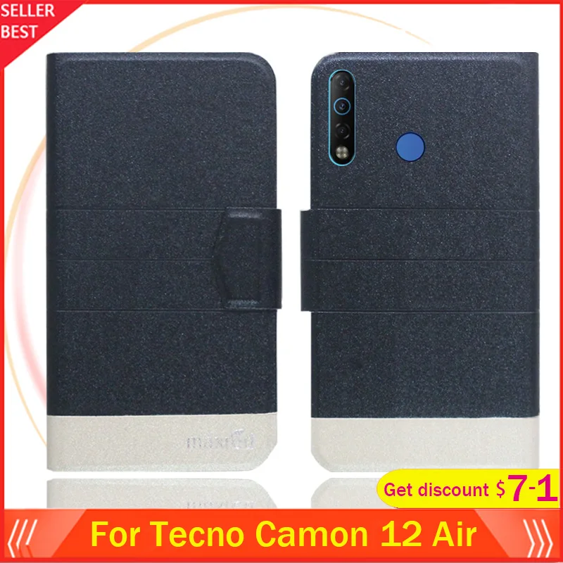 5 цветов Лидер продаж! Чехол книжка Tecno Camon 12 Air ультратонкий кожаный эксклюзивный