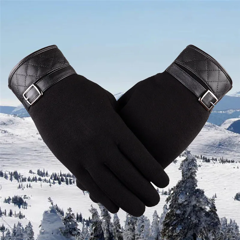 Зимние новые теплые перчатки кожаные перчатки с сенсорным экраном унисекс ветрозащитные водонепроницаемые мужские спортивные аксессуары для верховой езды