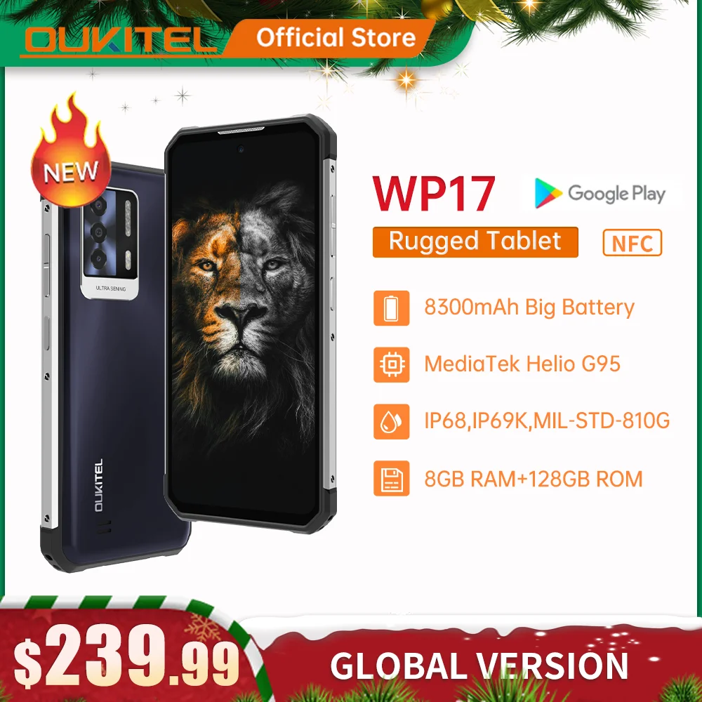 Смартфон Oukitel WP17 защищенный 8300 мАч 8 + 128 ГБ 6 78 дюйма FHD Android 11 | Мобильные телефоны и