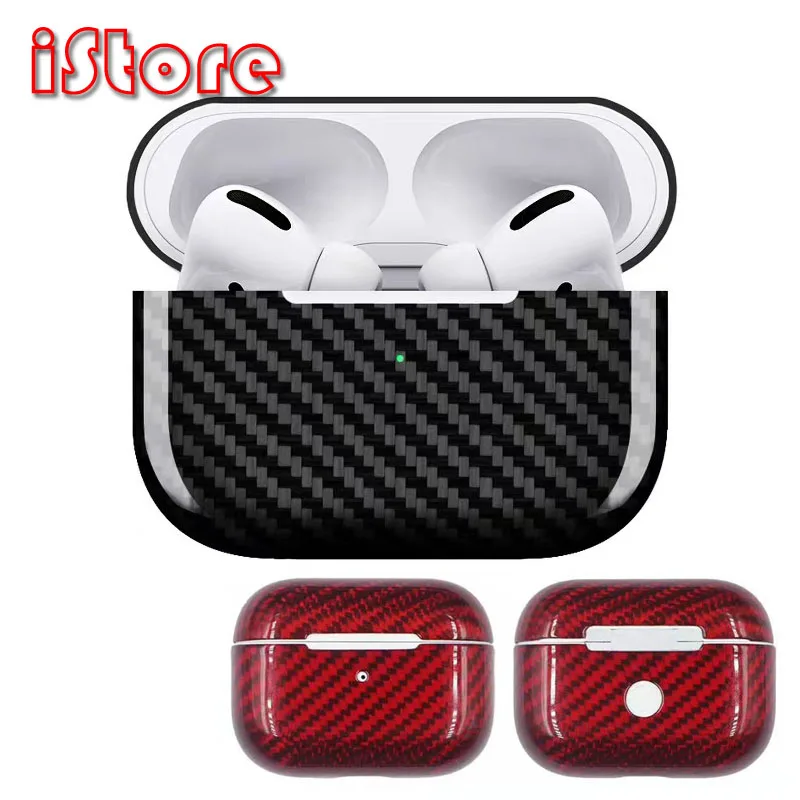 Защитный чехол из углеродного волокна для Apple AirPods pro беспроводная bluetooth гарнитура