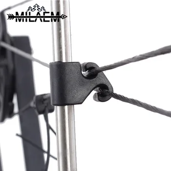 1pc Archery TP141 Bowstring Splitter Slider Rubber Cable Slide Bow String Separator Arrow Pulley For Compound Bow Accessories 3 8 aluminum archery cable slide compound bow string splitter roller glide cable slide bow string separator for compound bow