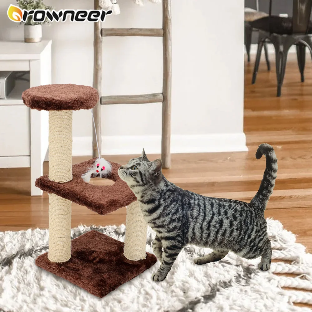 Pet Toy Cat Jumping Climbing Frame Multi-layer Scratching Post Tree Kitten Wood Product | Дом и сад