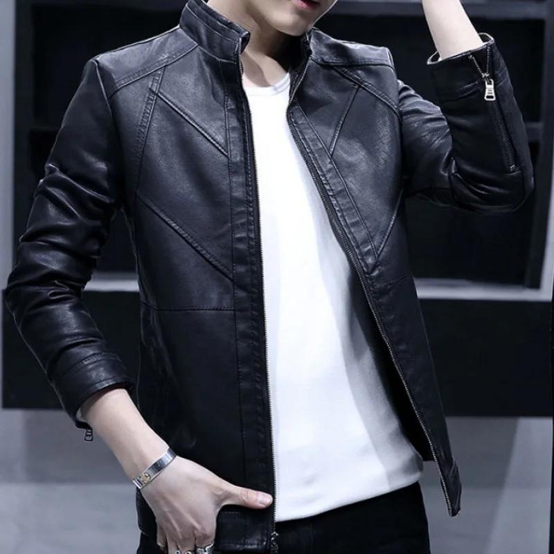 

Leather Coat MEN'S Jacket Coat 2019 Spring And Autumn New Style Slim Fit Korean-style Winter Youth Trend Handsome MEN'S Leather